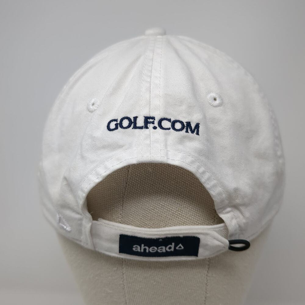 Ahead Strapback Hat Solid White One Size Embroide… - image 6